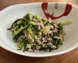 セロリの葉とひき肉の簡単エスニック炒め作り方9写真