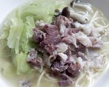 骨付きハムのスープパスタ作り方4写真
