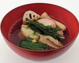出汁との相性抜群！すじ青のりの贅沢お雑煮作り方9写真