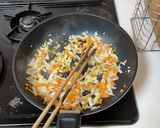 超簡単！基本の家庭チャーハン鮭青菜味作り方4写真