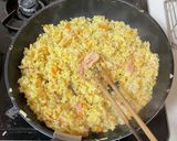 超簡単！基本の家庭チャーハン鮭青菜味作り方6写真