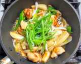鶏と長ネギとキノコのオイスターソース炒め作り方7写真