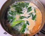 ほうれん草のかきたま味噌汁作り方4写真