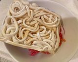レンジで6分！豚キムチうどん作り方2写真