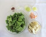 しいたけとチンゲン菜のペペロンチーノ風作り方1写真