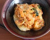 材料3つ★韓国風ロゼ餅(キムチ入り)作り方5写真