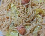 ☆鰯の燻製缶詰春キャベツのペペロンチーノ作り方3写真