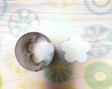 かわいいお花見うさぎのおしるこ作り方1写真