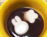 かわいいお花見うさぎのおしるこ作り方3写真