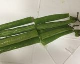鶏もも肉といんげんの甘辛炒め作り方1写真