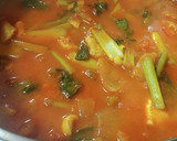 〈インドカレー〉小松菜と鶏肉のカレー作り方4写真