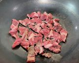 大根葉とラム肉の味噌炒め作り方4写真