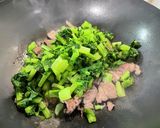 大根葉とラム肉の味噌炒め作り方6写真