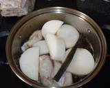 骨付鶏肉と大根煮作り方3写真