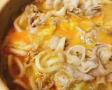 プチッと鍋●豚肉＆玉子のキムチ鍋焼うどん作り方2写真