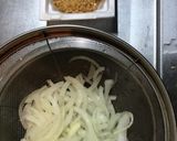 のり佃煮と玉ねぎの納豆パスタ作り方2写真