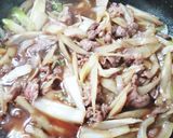 安いお肉で♡すき焼き風に♪ごぼう最高作り方6写真