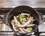 小さいストウブで野菜たっぷりアヒージョ作り方4写真