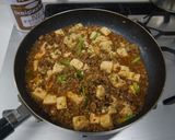 こぶみかんの葉がアクセントの麻婆豆腐作り方8写真