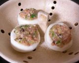 かぶの肉詰め蒸し作り方4写真