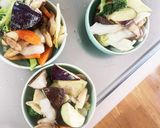 レンジお節余り食材でコク旨オイ野菜炒め作り方12写真