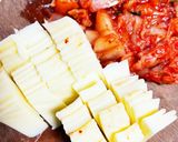今朝の4w1hサンド「キムチ×納豆」作り方1写真