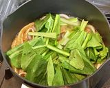小松菜と油揚げの卵とじうどん作り方4写真