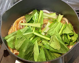 小松菜と油揚げの卵とじうどん作り方4写真