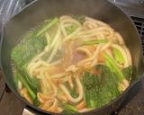 小松菜と油揚げの卵とじうどん作り方5写真
