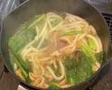 小松菜と油揚げの卵とじうどん作り方5写真