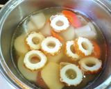 鰹節と海老出汁の効いた白味噌のお雑煮作り方9写真