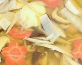 かつお菜（勝男菜）の入った博多雑煮作り方2写真