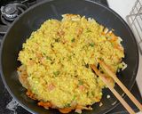 超簡単!基本の家庭チャーハンカレー味作り方5写真