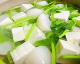 橙酢でたべる・かぶの湯豆腐作り方8写真