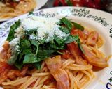 自家製ソース💫バジルとトマトのパスタ作り方5写真