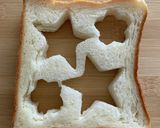 くり抜いteフレンチトースト♪作り方1写真