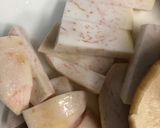 鮭と貝柱のうまみたっぷりの新潟風のっぺ作り方3写真
