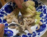 必ず聞かれる評判のレシピ！蒸し鶏の和物作り方1写真
