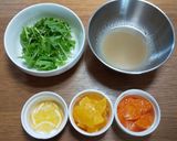 水菜と色々な柑橘サラダ生姜ドレッシング作り方2写真