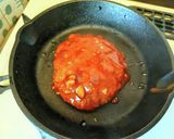 簡単スキレットで半熟玉子煮込みハンバーグ作り方8写真