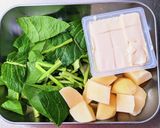 小松菜と豆富・じゃがいもの味噌汁作り方1写真
