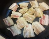 豚カルビにんにくしょうが丼。作り方1写真