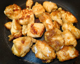 簡単☆お手軽鶏肉のカレー炒め丼♩作り方5写真
