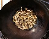 つくだ煮キノコと早春野菜のうどん作り方3写真
