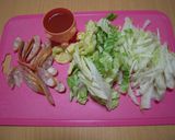 白菜とウインナーのペペロンチーノ作り方2写真