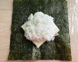 【朝食】きんぴらと豚肉チーズのおにぎらず作り方3写真