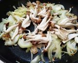 きのこ2種のパスタ。作り方4写真
