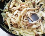 きのこ2種のパスタ。作り方5写真