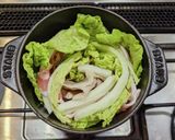 ストウブで豚と白菜のミルフィーユ1人様用作り方1写真