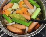 茅のや野菜だしで　時短簡単ポトフ　餅入り作り方3写真